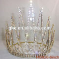 Pearl beauty pageant crown&tiaras rhinestone wedding tiara plastic crown customized crowns